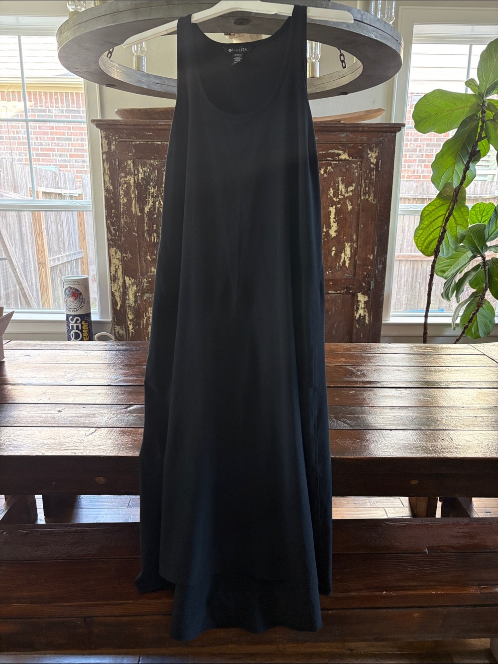 Athleta Black Sleeveless Maxi Dress